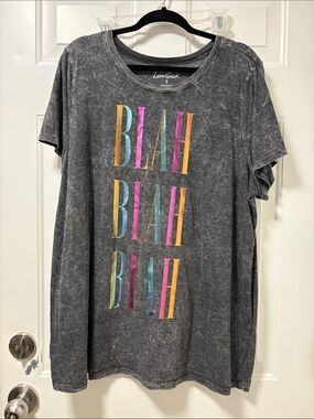 Lovesick Charcoal Gray Logo Tee with White Print